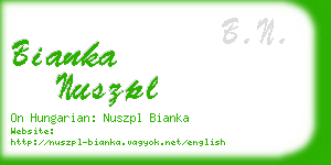 bianka nuszpl business card